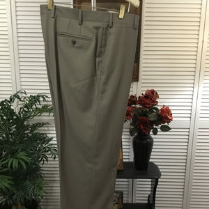 ZANELLA DEVON DRESS PANTS SLACKS KHAKI TAN WOOL 36